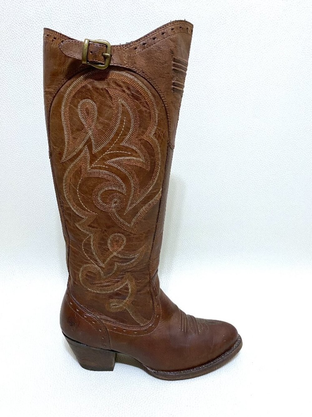Womens Ariat Wanderlust Boots Size 6 B Brown Tall Cowgirl Western Riding Boot - Picture 2 of 10